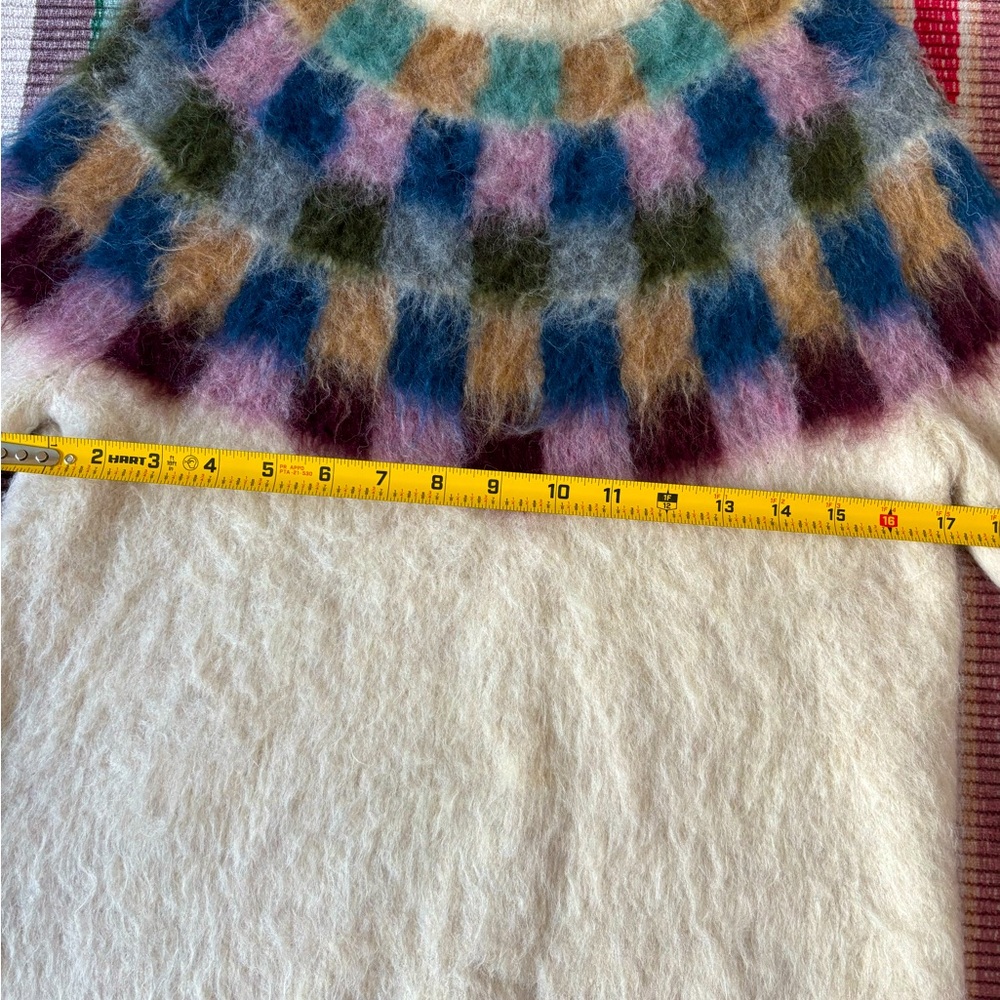 Madewell Brushed Checkerboard Fair Isle Oversized Sweater - Picture 7 of 7